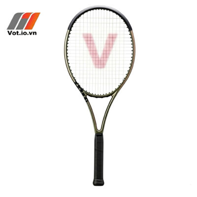 Vợt tennis cao cấp Vot.io.vn màu đồng khung carbon trợ lực chính hãng.