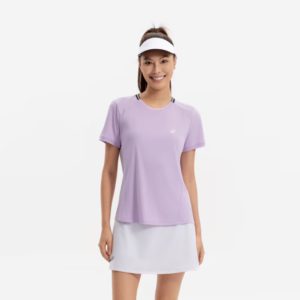 set đồ tập tennis áo tím mix chân váy trắng