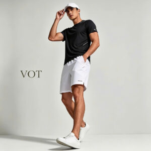 set the thao nam mau trang thuong hieu vot