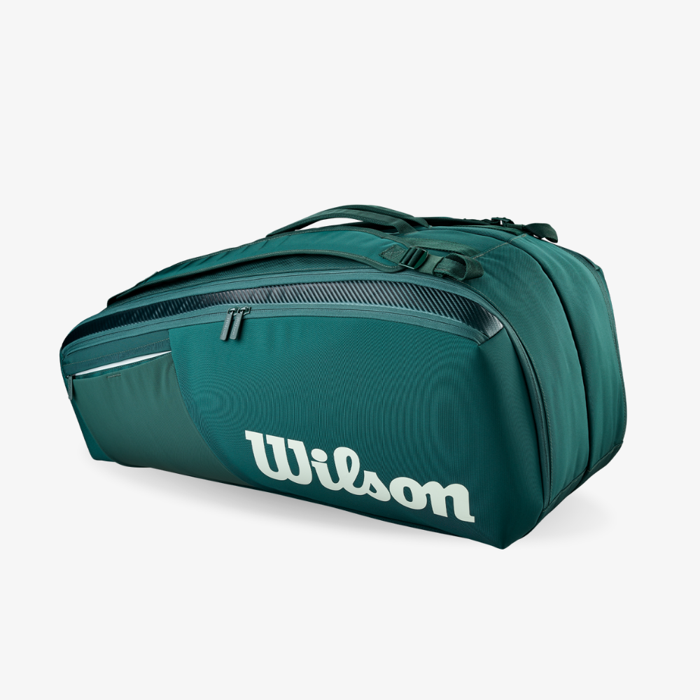 Túi Đựng Vợt Tennis Wilson Blade V10 Super Tour 9 Pack Racket Bag Green WR8056301001 - Ảnh 2