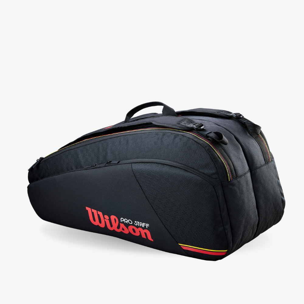 Túi Đựng Vợt Tennis Wilson Pro Staff Classic 12 Pack Racket Bag Black WR8051701001 - Ảnh 2